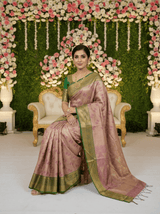 MIMOSA Women's Woven Design Kanjivaram Style Art Silk Saree with Blouse Piece - Magenta (SA00002804MJFREE)