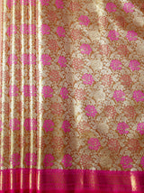 MIMOSA Women's Woven Design Kanjivaram Style Tissue Art Silk  Saree with Blouse Piece - Maroon ( SA00002922MRFREE )