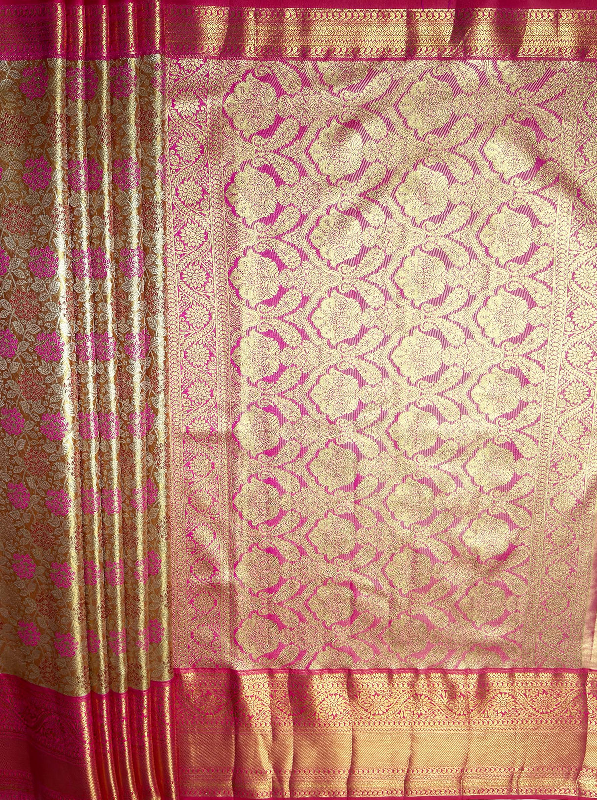 MIMOSA Women's Woven Design Kanjivaram Style Tissue Art Silk  Saree with Blouse Piece - Maroon ( SA00002922MRFREE )