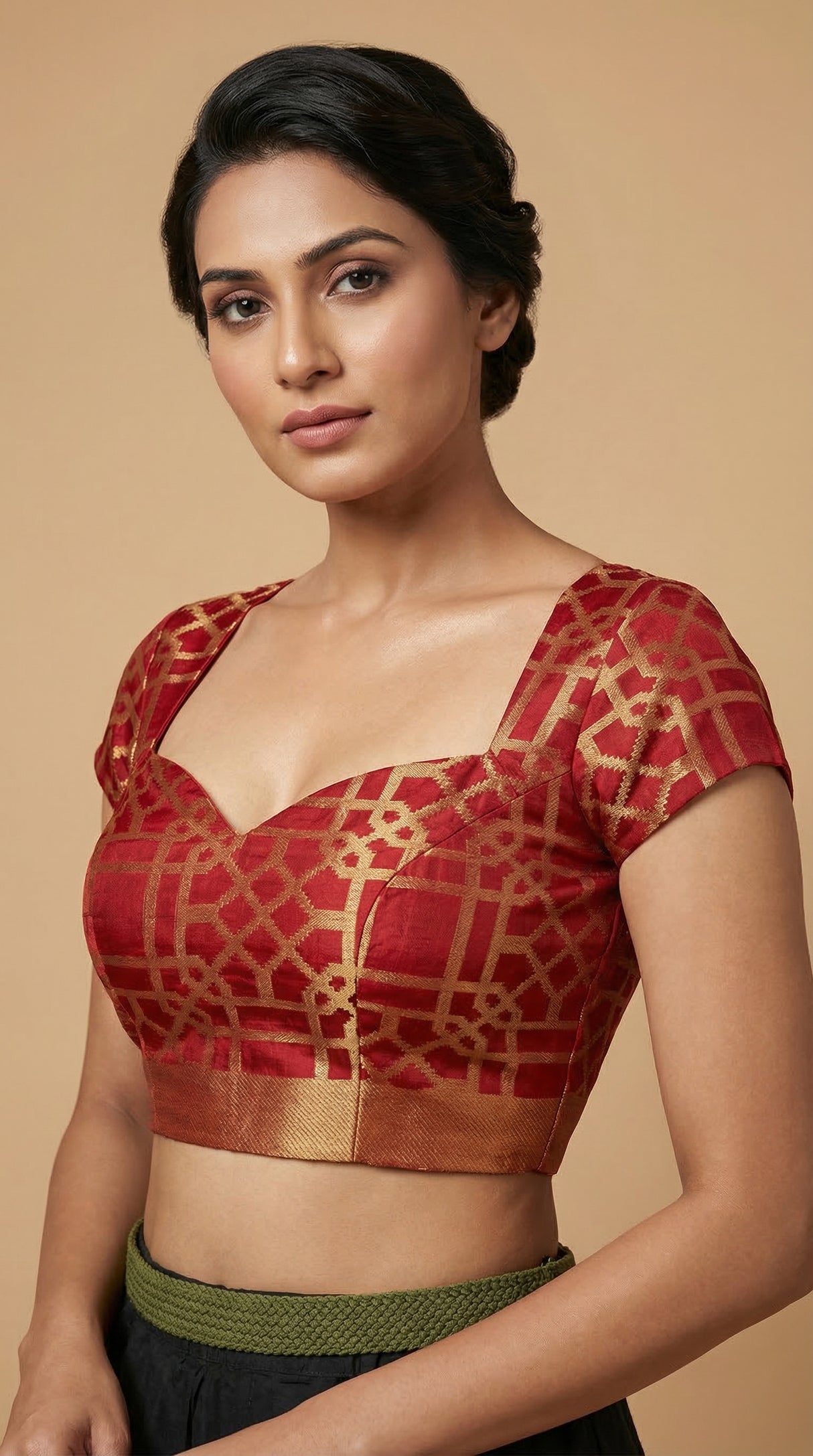 MIMOSA Women's Woven Design Banarasi Style Art Silk  Saree with Blouse Piece - Maroon ( SA00003121MRFREE )