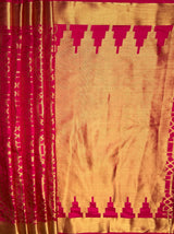 MIMOSA Women's Woven Design Banarasi Style Art Silk  Saree with Blouse Piece - Rani ( SA00003121RNFREE )
