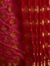 MIMOSA Women's Woven Design Mysore Silk Style Crepe Saree with Blouse Piece - Maroon ( SA00003122MRFREE )