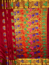 MIMOSA Women's Woven Design Paithani Style Art Silk  Saree with Blouse Piece - Maroon ( SA00003125MRFREE )