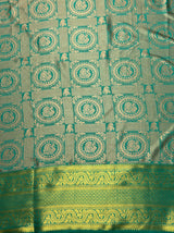 MIMOSA Women's Woven Design Banarasi Style Art Silk  Saree with Blouse Piece - Rama ( SA00003126RMFREE )