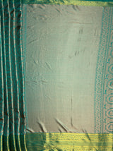 MIMOSA Women's Woven Design Banarasi Style Art Silk  Saree with Blouse Piece - Rama ( SA00003126RMFREE )