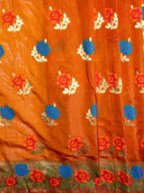 MIMOSA Women's Woven Design Paithani Style Raw Silk Saree with Blouse Piece - Mustard ( SA00003129MSFREE )