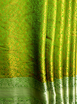MIMOSA Women's Woven Design Banarasi Style Art Silk  Saree with Blouse Piece - Green ( SA00003132GRNFREE )