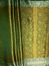 MIMOSA Women's Woven Design Banarasi Style Art Silk  Saree with Blouse Piece - Green ( SA00003133GRNFREE )