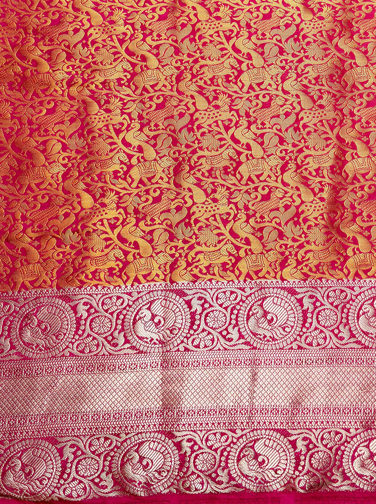 MIMOSA Women's Woven Design Banarasi Style Art Silk  Saree with Blouse Piece - Mejanta ( SA00003133MJFREE )