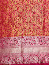 MIMOSA Women's Woven Design Banarasi Style Art Silk  Saree with Blouse Piece - Mejanta ( SA00003133MJFREE )
