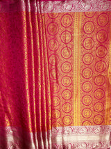 MIMOSA Women's Woven Design Banarasi Style Art Silk  Saree with Blouse Piece - Mejanta ( SA00003133MJFREE )