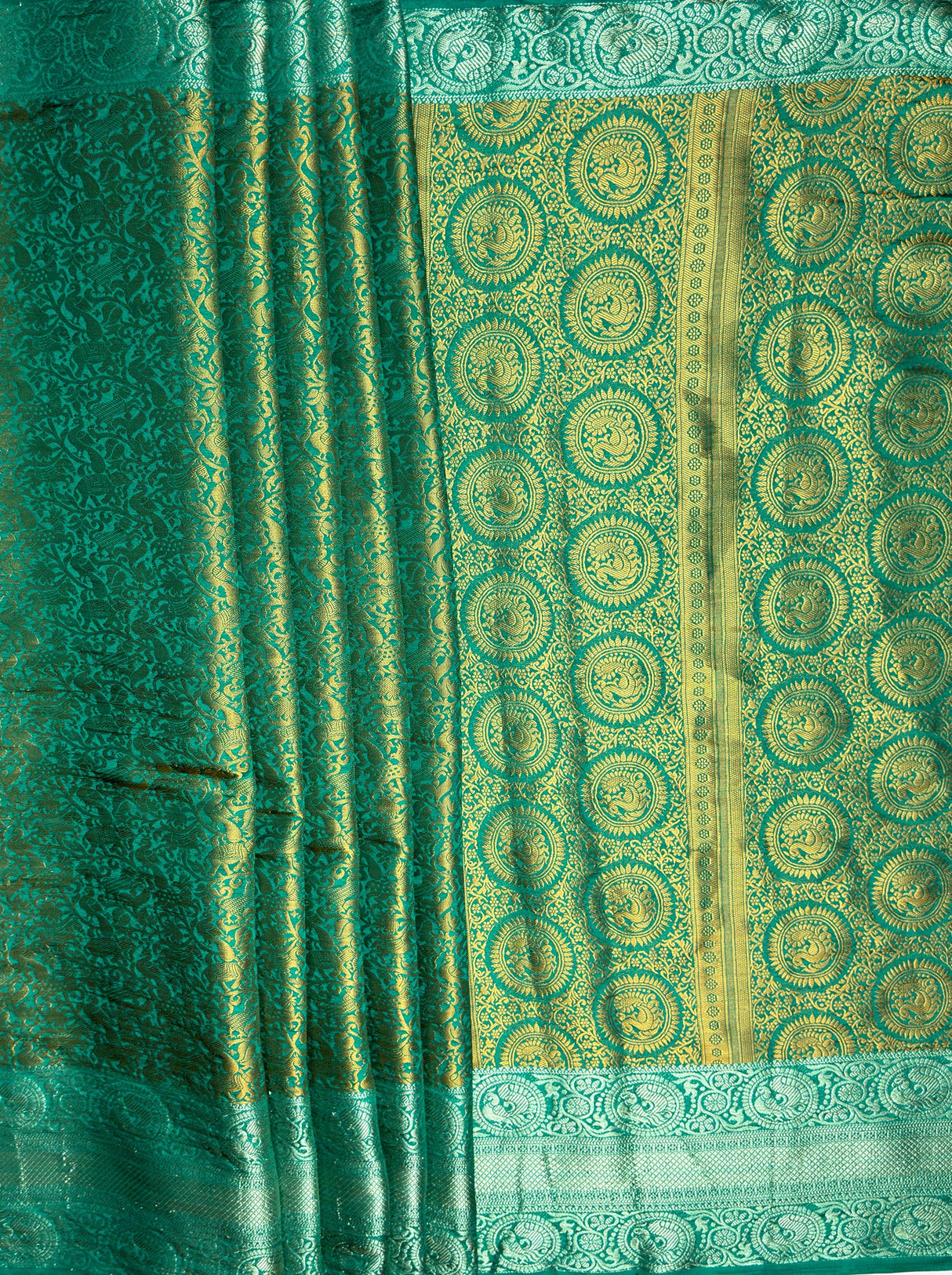 MIMOSA Women's Woven Design Banarasi Style Art Silk  Saree with Blouse Piece - Saffire ( SA00003133SFFREE )