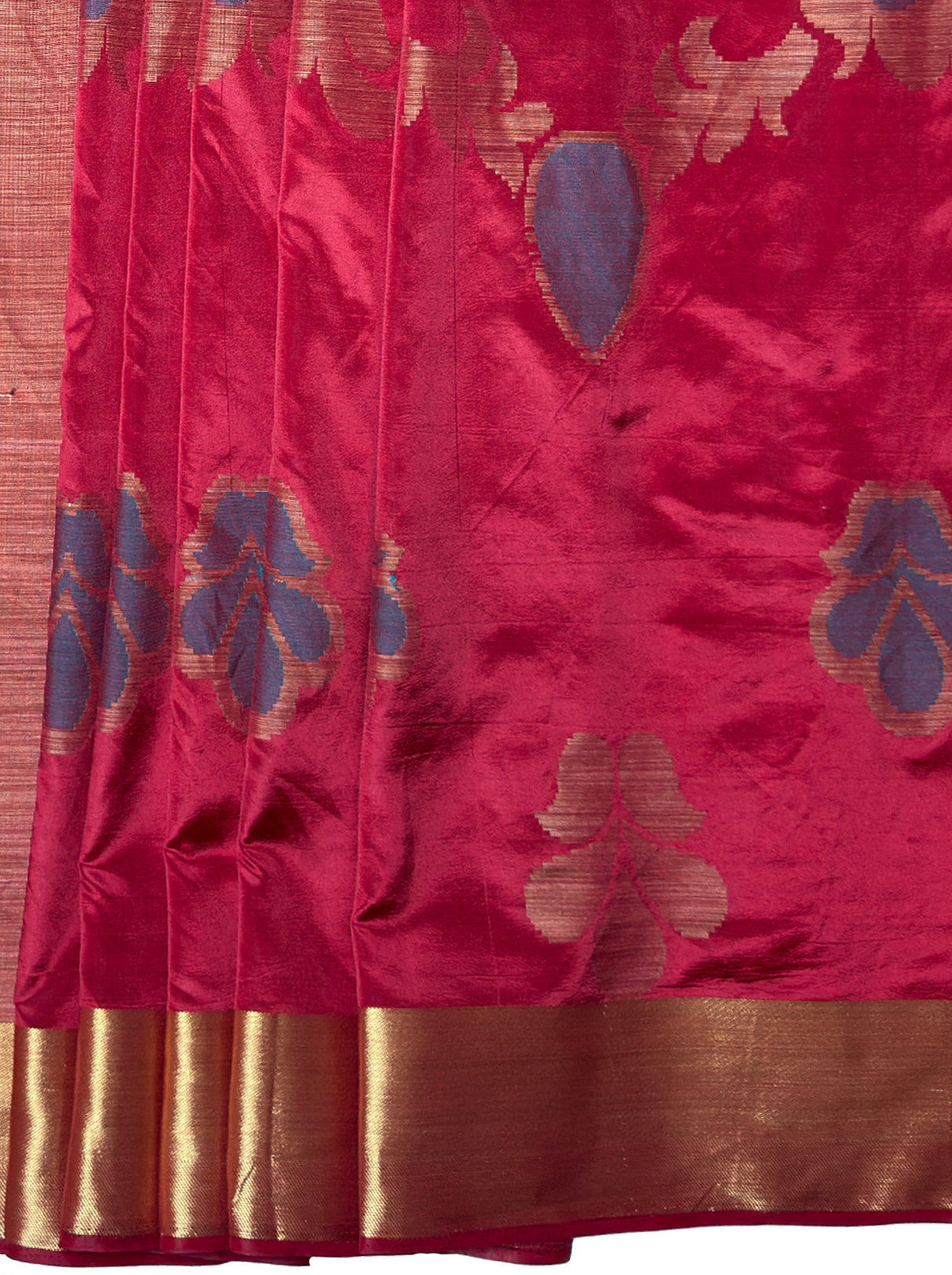 MIMOSA Women's Woven Design Mysore Silk Style Crepe Saree with Blouse Piece - Maroon ( SA00003135MRFREE )