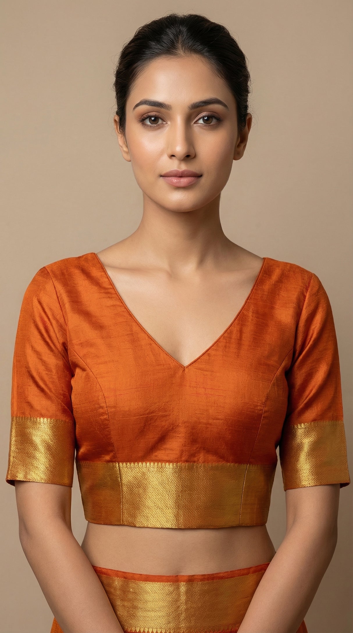 MIMOSA Women's Woven Design Banarasi Style Raw Silk Saree with Blouse Piece - Mustard ( SA00003136MSFREE )