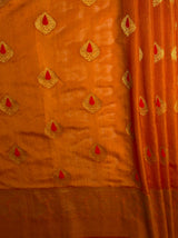 MIMOSA Women's Woven Design Banarasi Style dola silk Saree with Blouse Piece - Mustard ( SA00003137MSFREE )