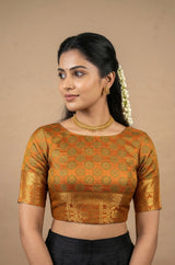 MIMOSA Women's Woven Design Patola Style Raw Silk Saree with Blouse Piece - Mustard ( SA00003138MSFREE )