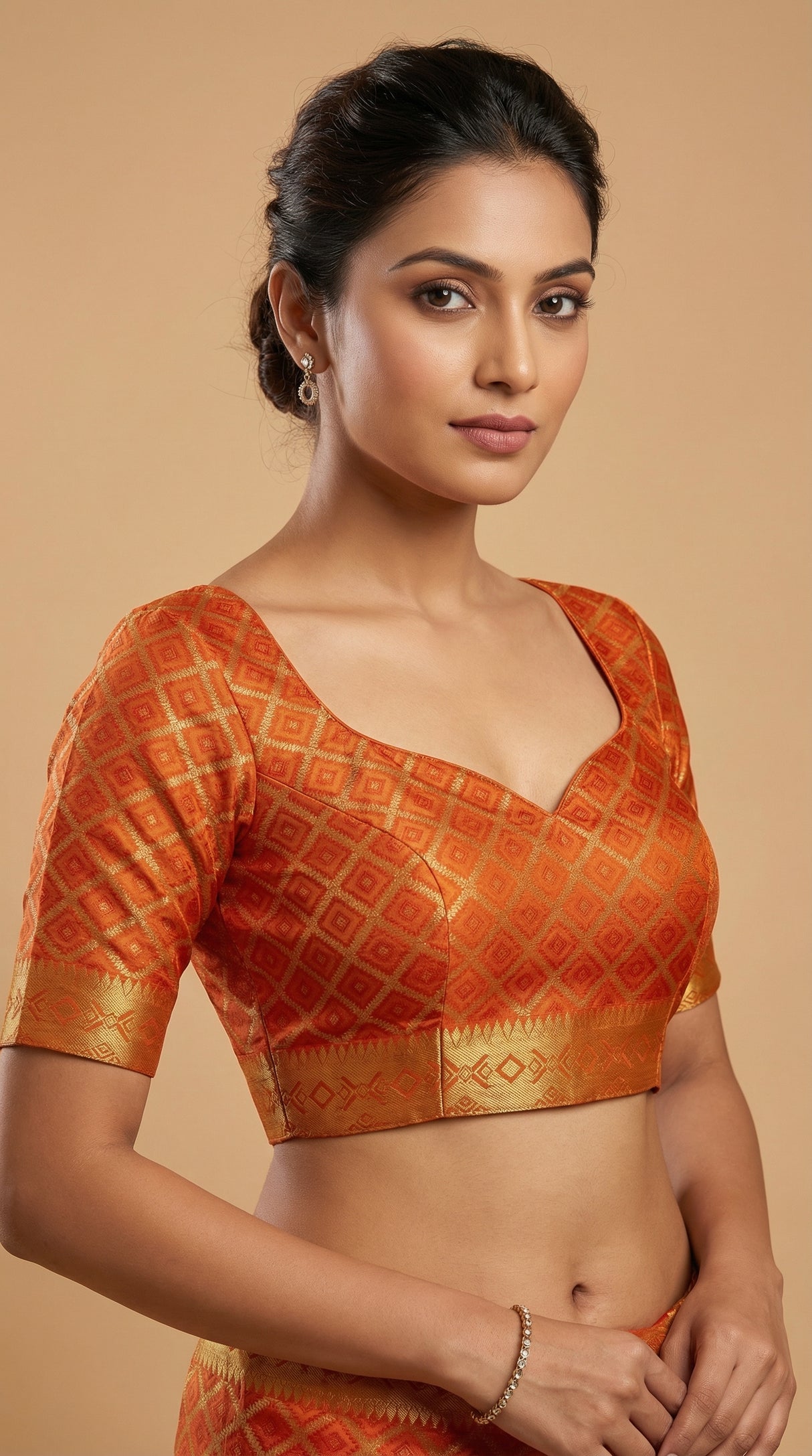 MIMOSA Women's Woven Design Patola Style Raw Silk Saree with Blouse Piece - Mustard ( SA00003139MSFREE )