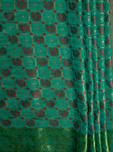 MIMOSA Women's Woven Design Patola Style Raw Silk Saree with Blouse Piece - Rama ( SA00003139RMFREE )