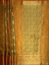 MIMOSA Women's Woven Design Kanjivaram Style Art Silk  Saree with Blouse Piece - Mustard ( SA00003142MSFREE )