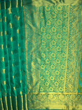 MIMOSA Women's Woven Design Kanjivaram Style Art Silk  Saree with Blouse Piece - Saffire ( SA00003142SFFREE )