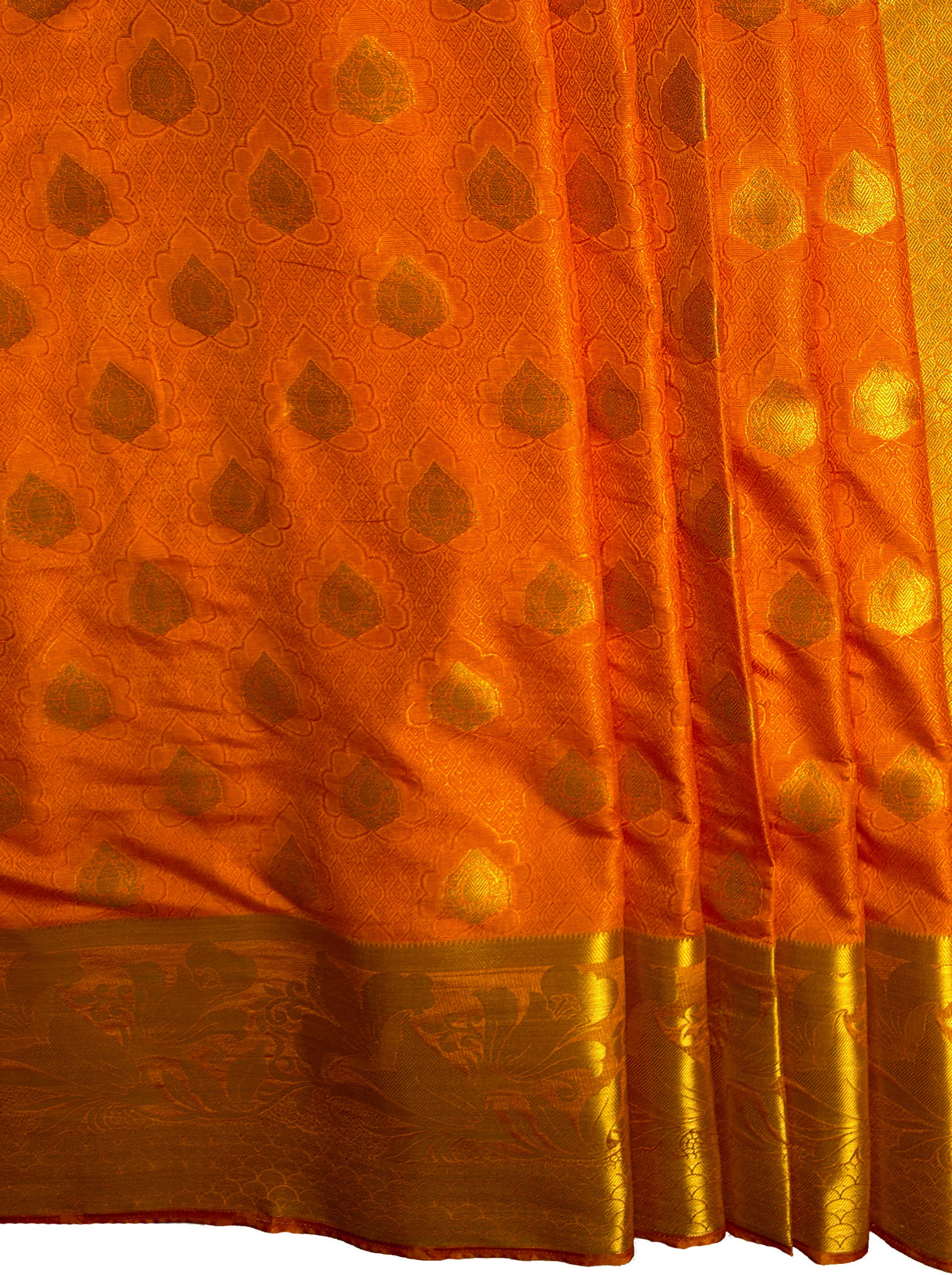 MIMOSA Women's Woven Design Kanjivaram Style Art Silk  Saree with Blouse Piece - Mustard ( SA00003143MSFREE )