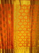 MIMOSA Women's Woven Design Kanjivaram Style Art Silk  Saree with Blouse Piece - Mustard ( SA00003144MSFREE )