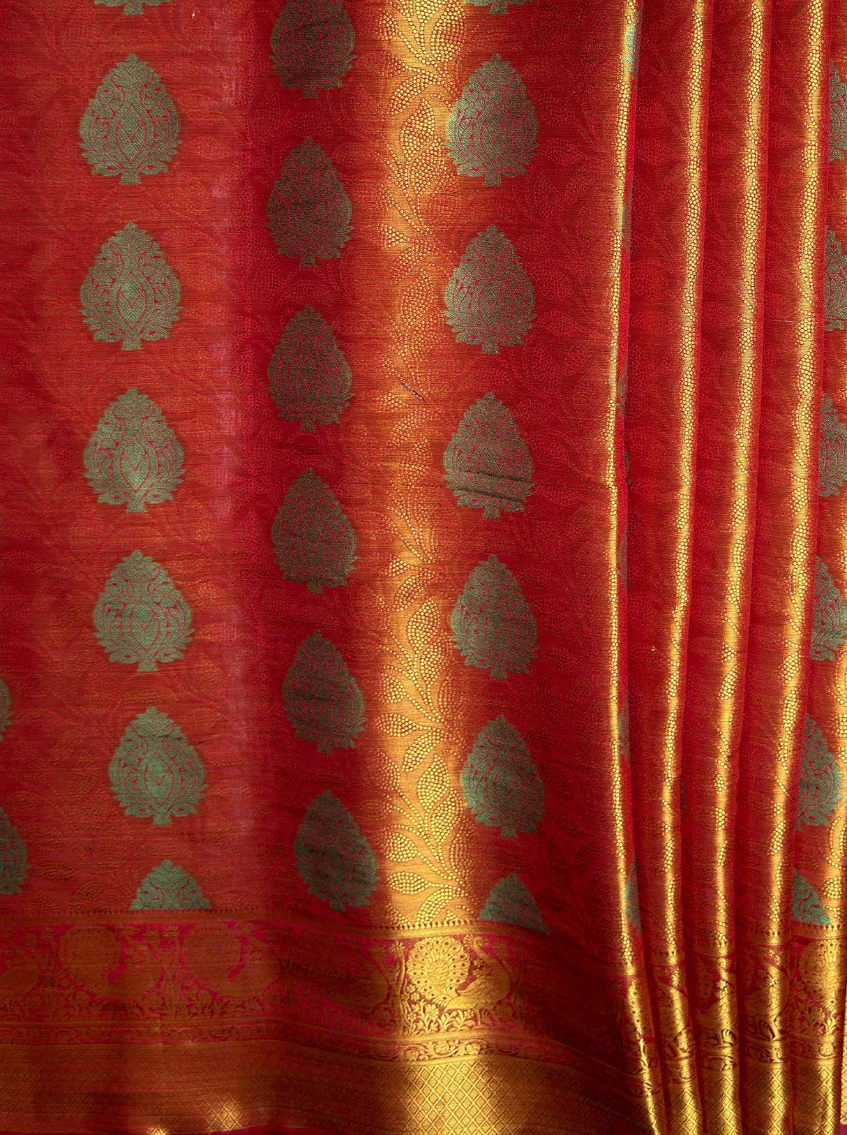 MIMOSA Women's Woven Design Kanjivaram Style Art Silk  Saree with Blouse Piece - Maroon ( SA00003145MRFREE )