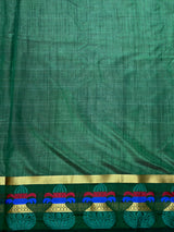 MIMOSA Women's Woven Design Banarasi Style Tussar Silk Saree with Blouse Piece - Green ( SA00003150GRNFREE )