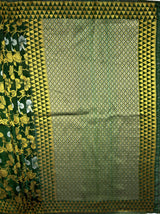 MIMOSA Women's Woven Design Kanjivaram Style Art Silk  Saree with Blouse Piece - Green ( SA00003152GRNFREE )