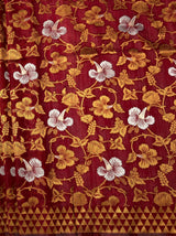 MIMOSA Women's Woven Design Kanjivaram Style Art Silk  Saree with Blouse Piece - Maroon ( SA00003152MRFREE )