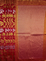 MIMOSA Women's Woven Design Kanjivaram Style Art Silk  Saree with Blouse Piece - Rani ( SA00003152RNFREE )