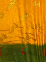 MIMOSA Women's Woven Design Paithani Style Raw Silk Saree with Blouse Piece - Mustard ( SA00003156MSFREE )