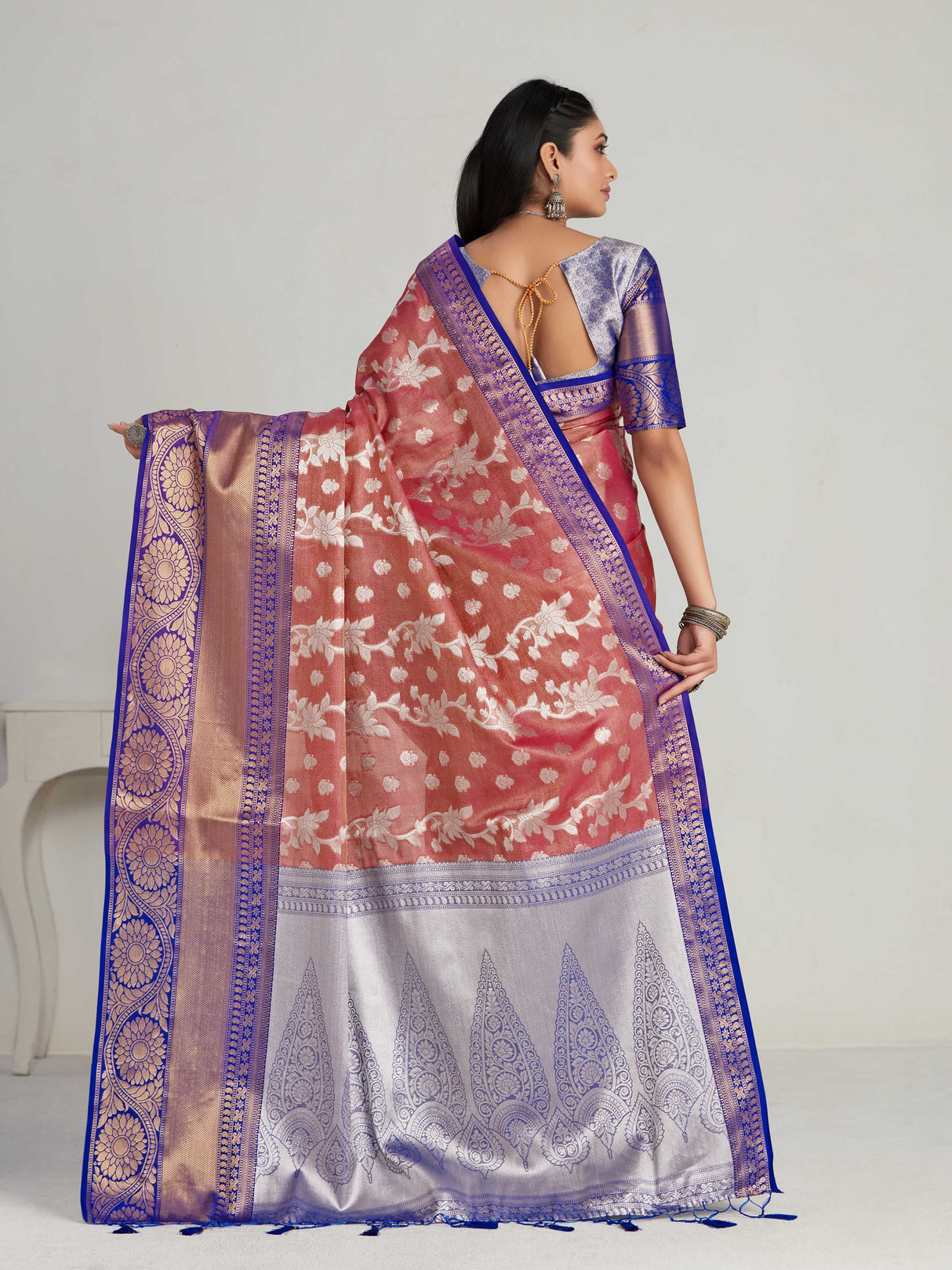 Mimosa Women's Woven Design Kanjivaram Art Silk Saree With Blouse Piece : SA0000464GJ