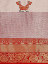 Mimosa Women's Woven Design Kanjivaram Art Silk Saree With Blouse Piece : SA0000463MJ