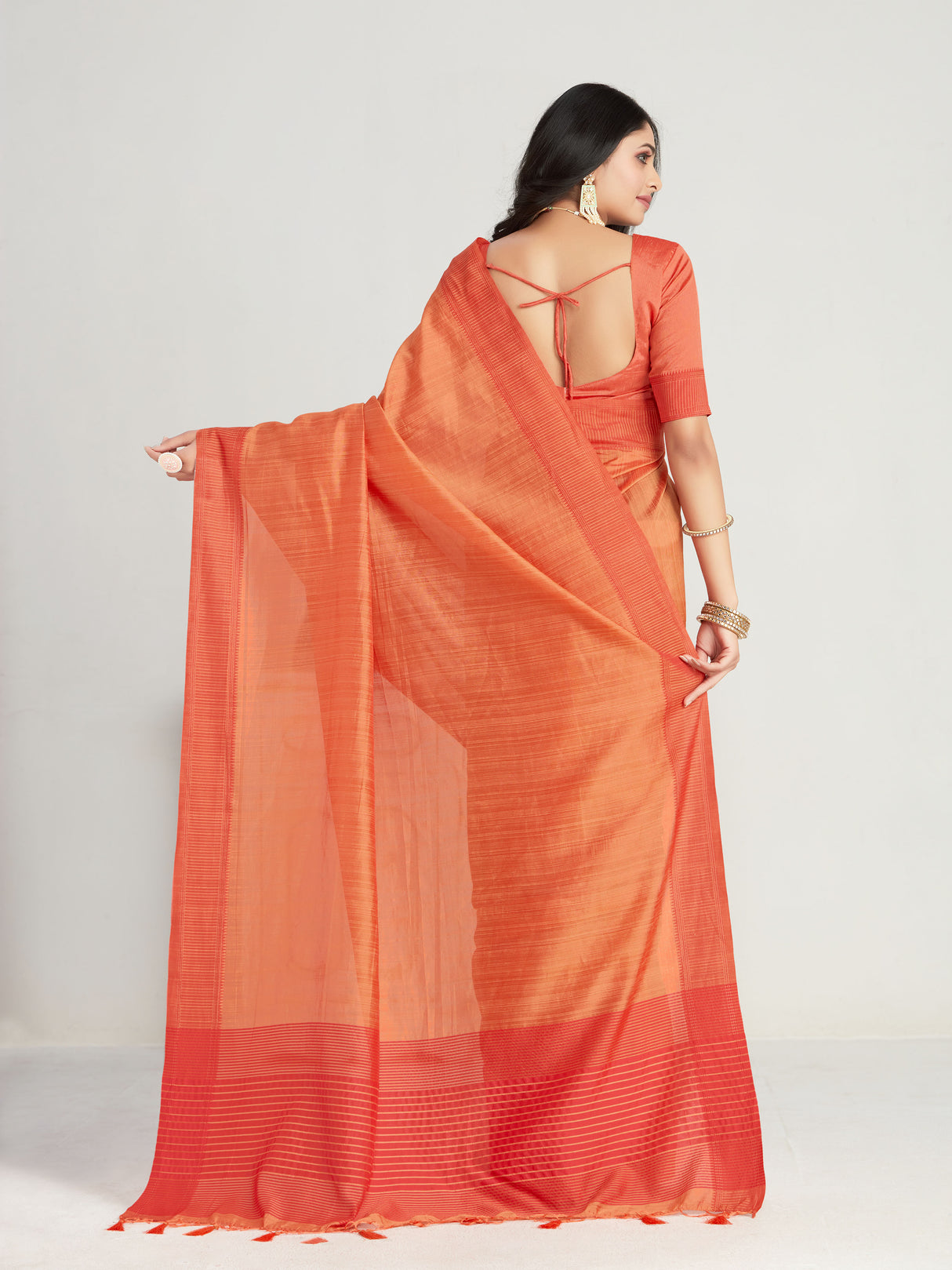 Mimosa Women's Woven Design Kanjivaram Style Art Silk Saree With Blouse Piece : SA0000861PC