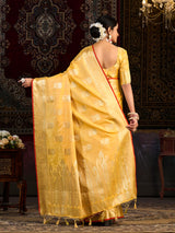Mimosa Women's Woven Design Chhattisgarh Art Silk Saree With Blouse Piece : SA0000863GD