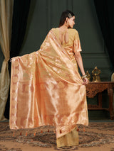 Mimosa Women's Woven Design Banarasi Art Silk Saree With Blouse Piece : SA0000871TS