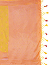 Mimosa Women's Woven Design Banarasi Art Silk Saree With Blouse Piece : SA0000872YLW