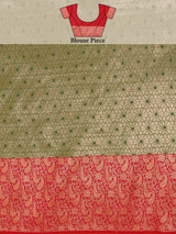 Mimosa Women's Woven Design Kanjivaram Art Silk Saree With Blouse Piece : SA0000892BG