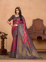 Mimosa Women's Woven Design Kanjivaram Art Silk Saree With Blouse Piece : SA0000903RN