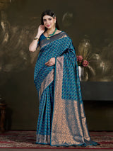 Mimosa Women's Woven Design Kanjivaram Art Silk Saree With Blouse Piece : SA0000906IB