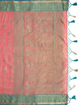 Mimosa Women's Woven Design Kanjivaram Art Silk Saree With Blouse Piece : SA0000942ST