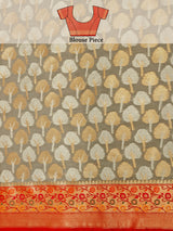 Mimosa Women's Woven Design Banarasi Art Silk Saree With Blouse Piece : SA0000945GY