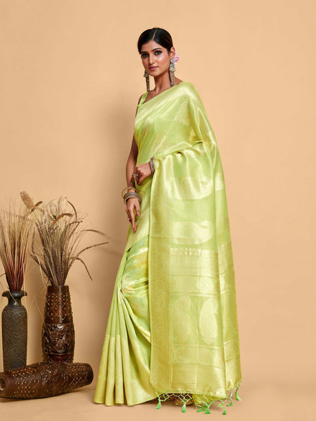 Mimosa Women's Woven Design Banarasi Art Silk Saree With Blouse Piece : SA00001217PSFREE