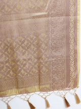 Mimosa Womens Art Silk Saree Kasavu Cream Color