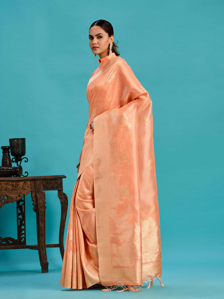 Mimosa Women's Woven Design Banarasi Art Silk Saree With Blouse Piece : SA00001218STFREE