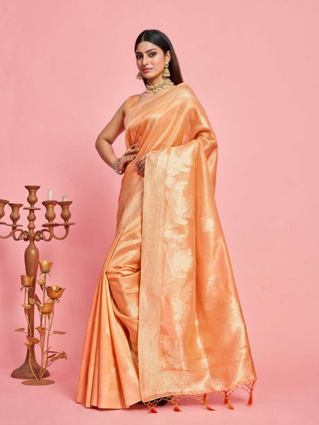 Mimosa Women's Woven Design Banarasi Art Silk Saree With Blouse Piece : SA00001218PCFREE