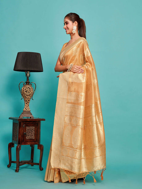 Mimosa Women's Woven Design Banarasi Art Silk Saree With Blouse Piece : SA00001217PCFREE