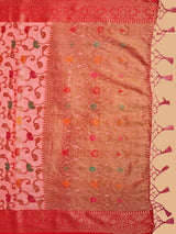 Mimosa Women's Woven Design Banarasi Art Silk Saree With Blouse Piece : SA00001225GJFREE