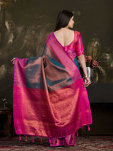 Mimosa Women's Woven Design Kanjivaram Art Silk Saree With Blouse Piece : SA0000915SF